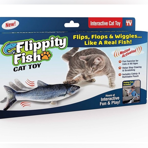FLIPPITY FISH Interactive Cat Toy - Picture 1 of 7